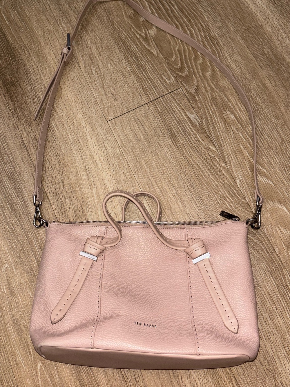 Ted Baker London Olmia Knotted Handle Small Leather Tote - Taupe c14